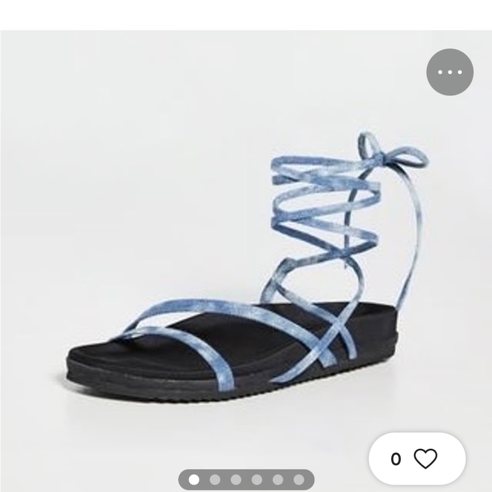 Roam Women’s Blue denim Lace-Up Gladiator Sandal fits like 6.5